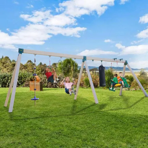 Miniatura 6 de BETOOLL Colgadores resistentes para columpios Juego de accesorios para columpios Parque infantil Porche Sets de madera para interior y exterior Set