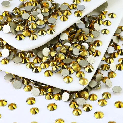 Miniatura 39 de 1440 piezas de diamantes de imitación SS20 de cristal de vidrio con parte posterior plana, gemas de cristal redondas de parte posterior plana