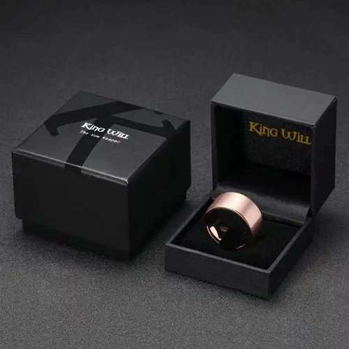 Miniatura 6 de King Will Glory 6mm8mm10mm12mm 18K Rose Gold Tungsten Carbide Wedding Band Ring Pipe Cut Brushed FinishLine Grooved Dome for Unisex Comfort Fit