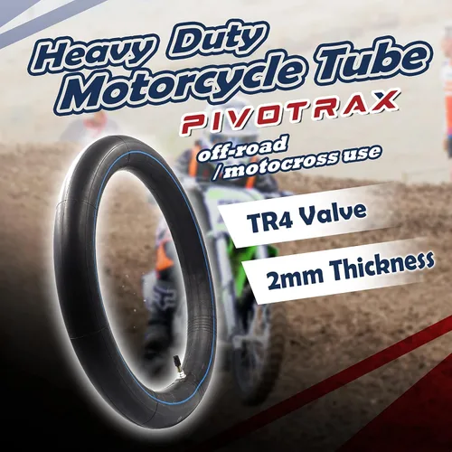 Miniatura 2 de Cámara de aire resistente de 70/100-17 (2.50/2.75-17) de servicio pesado – Butilo reforzado de 2 mm, válvula TR4 – Compatible con Honda CRF125/150