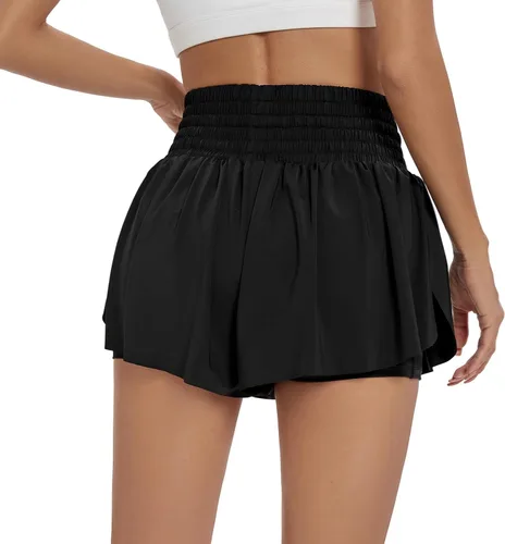 Miniatura 134 de Blaosn Pantalones cortos atléticos fluidos para mujer, gimnasio, yoga, entrenamiento, correr, pantalones cortos de tenis, falda falda linda, ropa