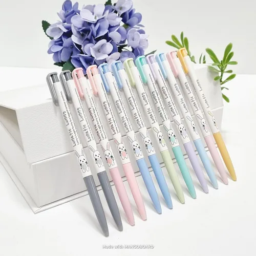 Miniatura 3 de Xeno - Bonito bolígrafo delgado de 0.015 in, 9 colores de tinta surtida, bolígrafos de colores de punta extra fina y calcomanías en bolsa, fabricado