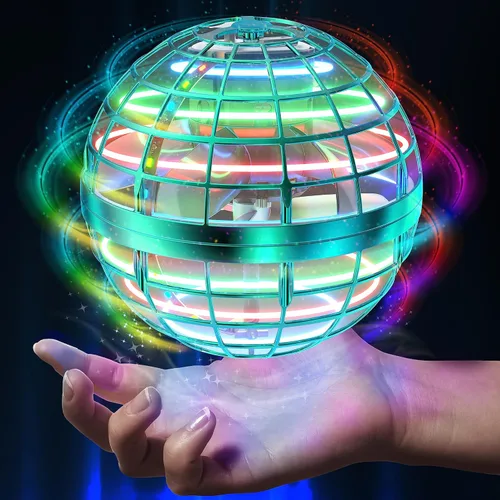 AMERFIST Juguete de Pelota Orbe Volador 2025, Globo Cósmico Boomerang Pelota Flotante Fidget Spinner Galáctico, Órbita de Dron Manual, Juguetes Azul