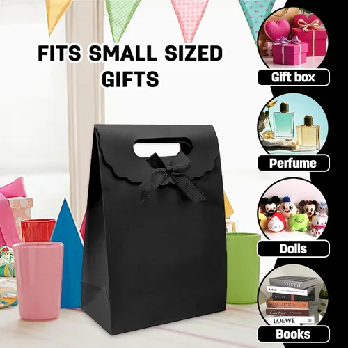 Miniatura 2 de Bolsas de regalo Patdefie con asas tamaño pequeño 7×4×10 pulgadas 16 piezas tamaño mediano para cumpleaños, fiesta, recuerdo, boda, aniversario