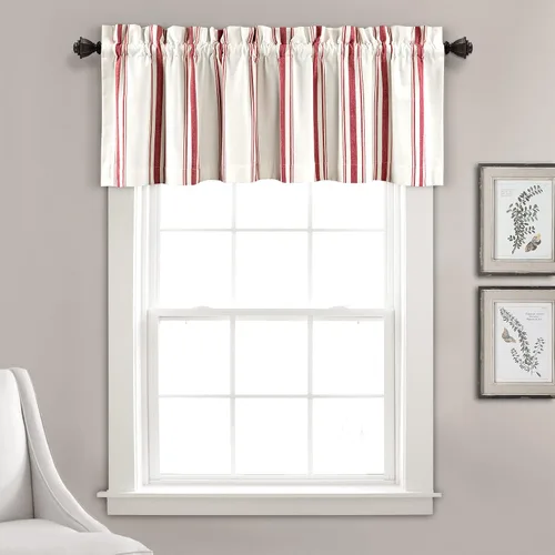 Miniatura 30 de Lush Decor Farmhouse Stripe - Par de paneles de cortinas de ventana de algodón reciclado ecológico teñido en hilo a rayas, 42" A x 63" L, Negro