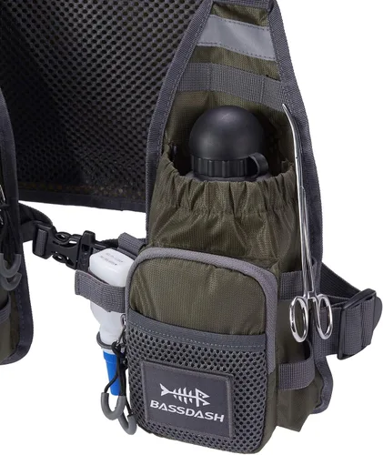Miniatura 7 de BASSDASH FV08 Chaleco ultraligero de pesca con mosca para hombres y mujeres Paquete de pecho portátil Talla única para la mayoría