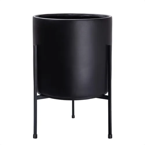 Miniatura 16 de Macetero moderno con soporte de metal de 8, 10, 12 y 14 pulgadas, para plantas