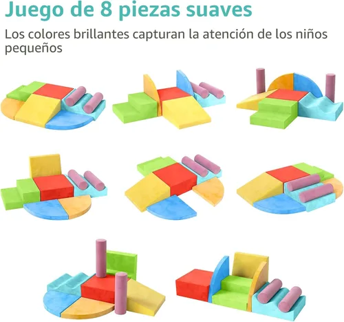 Miniatura 4 de YENING Bloques de escalada de espuma para niños pequeños de 1 a 3 años, juguetes de escalada para bebés de 1 año, juego suave para bebés de 6 a 12