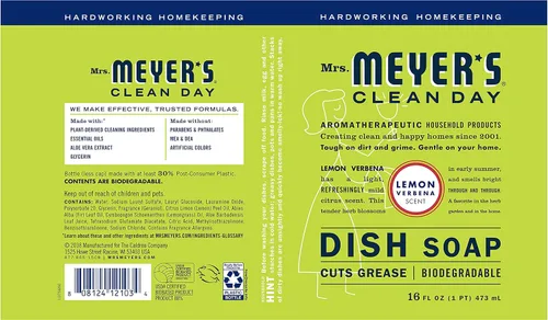 Miniatura 66 de Mrs. Meyer’s Clean Day - Detergente líquido para platos, aroma a lavanda, botella de 16 oz