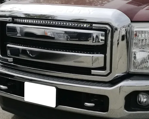 Miniatura 8 de iJDMTOY Kit de barra de luz LED de 30 pulgadas de montaje en rejilla superior compatible con Ford F250 F350 Super Duty 2011-2016, incluye (1) barra