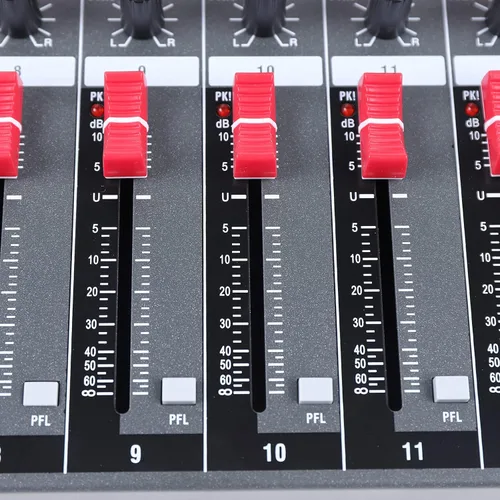 Miniatura 8 de Mezclador profesional de estudio en vivo de 12 canales, consola mezcladora de sonido de audio de estudio con Bluetooth USB para profesionales