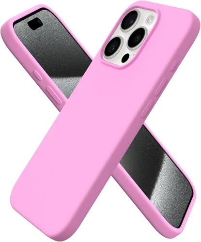 Miniatura 29 de ORNARTO Funda compatible con iPhone 15 Pro de 6.1 pulgadas, silicona líquida de 3 capas cubierta completa de goma de gel suave, funda protectora