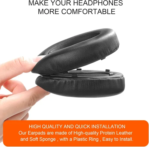 Miniatura 5 de GVOEARS Almohadillas de repuesto para auriculares Sony WH-XB910N, almohadillas de repuesto, espuma viscoelástica premium, cuero suave y duradero
