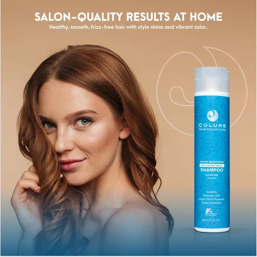 Miniatura 8 de COLURE Richly Moisturize Shampoo 10 oz - Limpiador hidratante superior sin sulfatos para el cuidado del cabello tratado con color seco