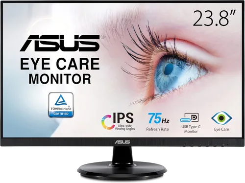 Miniatura 12 de ASUS Monitor de escritorio de 24 pulgadas - 1080P Full HD, 75Hz, IPS, sincronización adaptativa/FreeSync, cuidado de los ojos, HDMI DisplayPort VGA