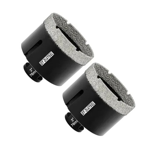 Miniatura 17 de DT-DIATOOL Broca de núcleo de diamante de 1/4 pulgada con hilo 5/8"-11 de vacío soldado para baldosas de porcelana, cerámica, gres, mármol, granito
