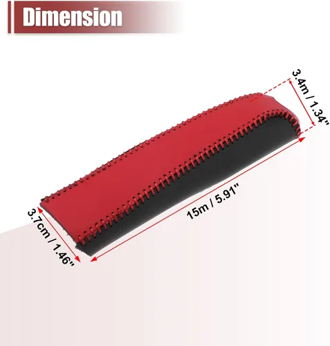 Miniatura 4 de X AUTOHAUX Funda de freno de mano para Honda Civic 2006-2011 funda de freno de mano de cuero sintético para Honda Civic Protector Interior Trim