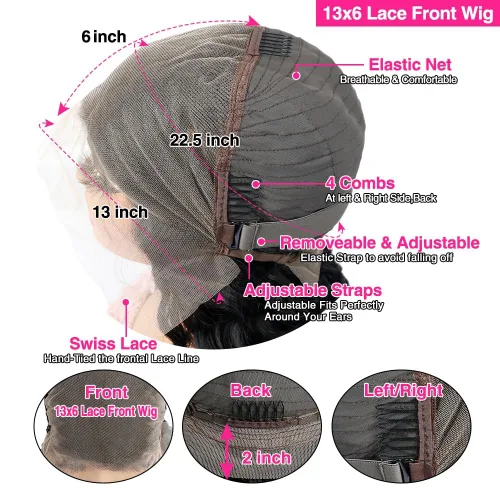 Miniatura 4 de Pelucas de cabello humano rizado con encaje frontal de 13 x 6 pulgadas, pelucas de cabello humano brasileño rizado para mujeres, densidad del 200 %