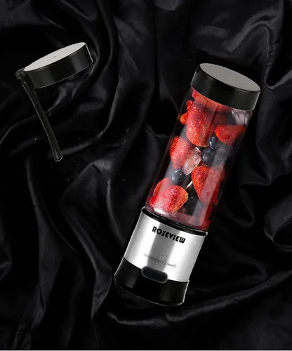 Miniatura 4 de Batidora portátil para batidos ROSEVIEW Botella de vidrio recargable por USB, mini batidos de hielo de mano, exprimidor de 2 mezclas Inalámbrico