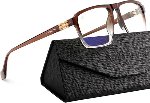 Miniatura 13 de ANYLUV Gafas de luz azul para hombre, lentes de bloqueo de luz azul para hombres y mujeres, antifatiga ocular UV400 para protección ocular