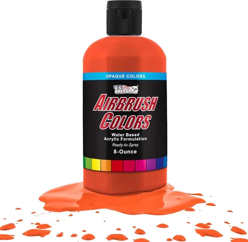 Miniatura 28 de U.S. Art Supply Opaque Lake Blue - Pintura acrílica para aerógrafo con efectos especiales, 8 onzas, lista para rociar, pintura con pincel de aire a