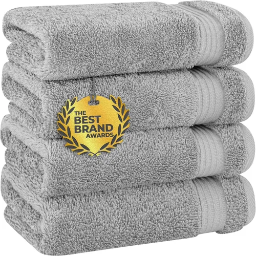Miniatura 53 de Cotton Paradise - Juego de 4 toallas de mano para baño, 100% algodón turco, toallas suaves y absorbentes para la cara, toallas de mano color gris
