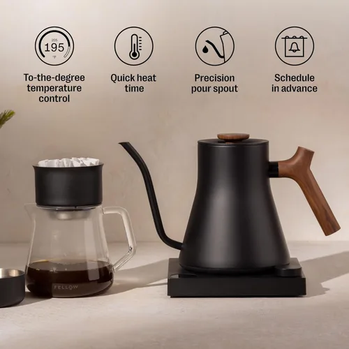 Miniatura 4 de Fellow Stagg EKG Pro - Hervidor eléctrico de cuello de cisne, para verter café y té, calentamiento rápido, control preciso de temperatura, Negro