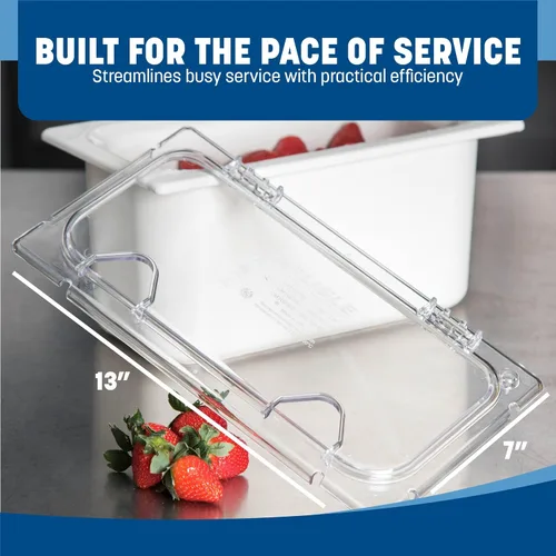 Miniatura 5 de Carlisle FoodService Products CM10279Z07 Coldmaster EZ - Tapa de acceso con muesca, tamaño 1/3, 0.9 pulgadas de alto, 13 pulgadas de ancho, 7
