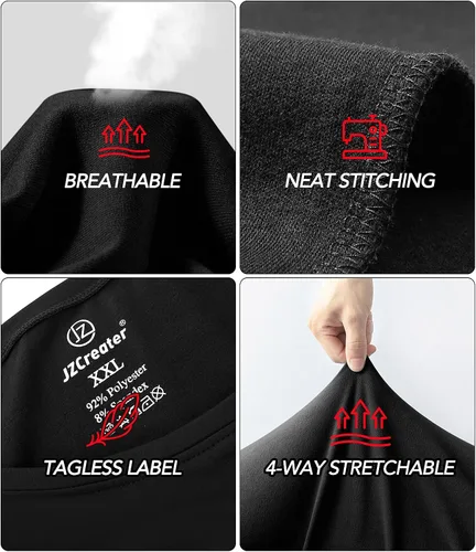 Miniatura 4 de JZCreater Conjunto de ropa interior térmica para hombre capa superior e inferior pantalones largos para hombre