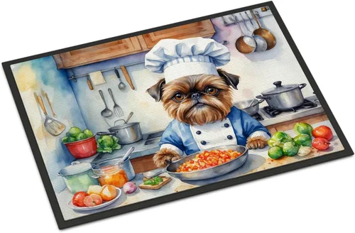 Miniatura 165 de Caroline's Treasures DAC6179MAT Affenpinscher - Tapete para puerta delantera, para interiores y exteriores, para entrada, antideslizante, lavable