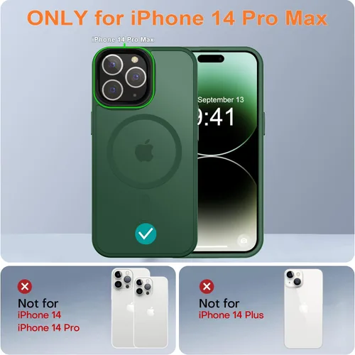 Miniatura 235 de Fuerte magnético para iPhone 11, compatible con Magsafe, [resistente a caídas de 13 pies] Funda trasera translúcida mate con sensación de piel