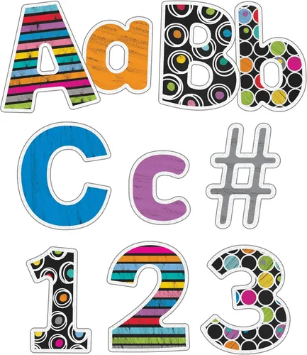 Miniatura 9 de Carson Dellosa 152 Piezas Letras Coloridas de Pizarra para Tablón de Anuncios de 4 Pulgadas para Aula, Letras del Alfabeto en Mayúsculas, Números