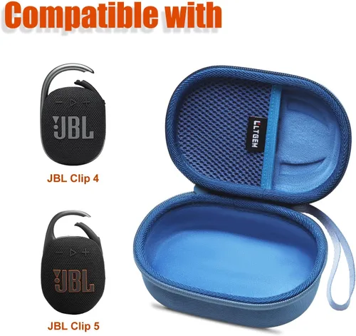 Miniatura 8 de LTGEM - Funda compatible con altavoz Bluetooth JBL Clip 4/5 Ultra portátil, impermeable, a prueba de polvo, color azul