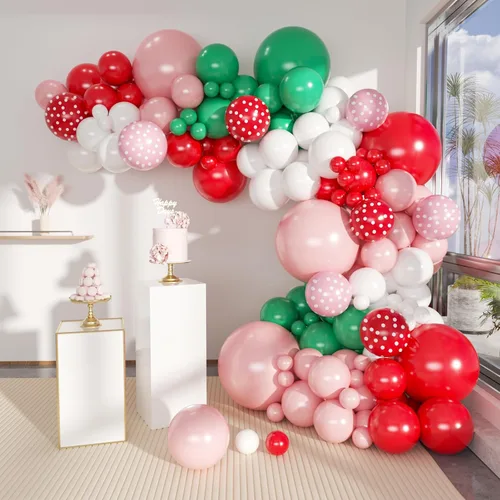 Miniatura 19 de MEBAY Kit de Arco de Guirnalda de Globos Bohemios, 156 Piezas Globos Rosa Empolvado Marrón Pastel Champán Dorado Blanco Metálicos para Boda Baby