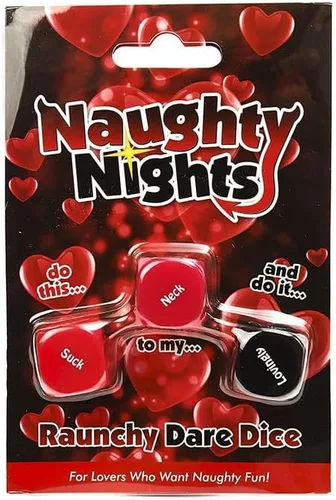 Fifty Shades of Grey Naughty Nights Raunchy Dare - Juego de dados, color rojo, 1 unidad