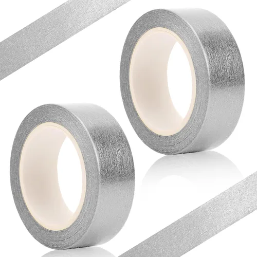2 rollos de cinta washi metálica plateada, cintas Washi decorativas para arte gráfico, cinta adhesiva adhesiva para álbumes de recortes,