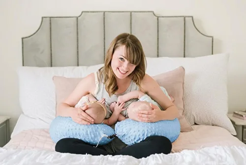 Miniatura 3 de Twin Z Almohada de lactancia Biberón o lactancia Apto para tallas grandes - Azul