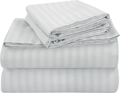 Miniatura 33 de ROYALE LINENS Juego de 4 sábanas King - Ropa de cama de microfibra cepillada suave de 1800 hilos - 1 sábana ajustada y 1 sábana lisa, 2 fundas