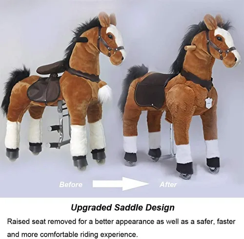 Miniatura 8 de UFREE pony, caballo de juguete que camina, caballo balancín con ruedas Giddy Up Ride On para niños 3 a 5 años, 3 hasta 5 años