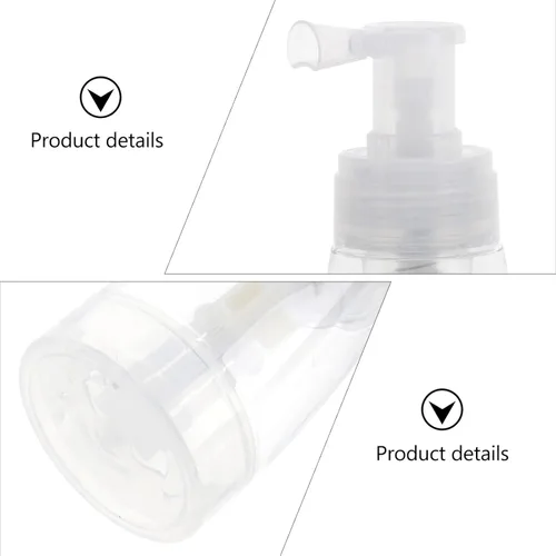 Miniatura 6 de Botella de spray de viaje, pulverizador de polvo transparente, botella de viaje de plástico vacía para peluquería, salón de oficina, botellas