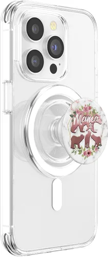 Miniatura 4 de Mama Bear - Soporte y agarre para teléfonos y tabletas, diseño de flores, color rosa