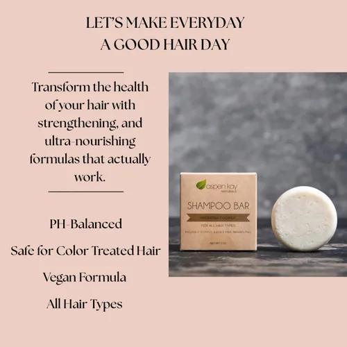 Miniatura 7 de Barra de champú de aceite de coco y argán, hidratante profunda para cabello seco dañado. Champú sólido hidratante y nutritivo para cabello rizado