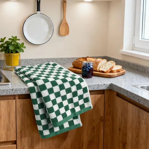 Miniatura 5 de Jacquotha Juego de 6 toallas de mano a cuadros, toallas de baño y cocina de algodón para uso diario, 13 x 29 pulgadas, varios