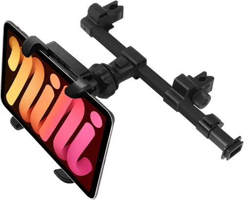 Miniatura 10 de Cellet Soporte universal para reposacabezas de coche para tabletas y teléfonos, soporte giratorio de 360° para tableta con brazo extensible, Negro