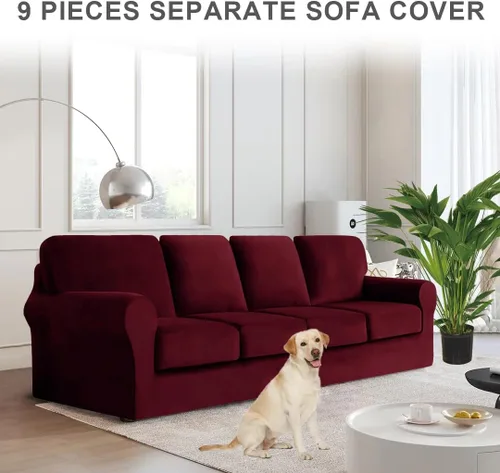Miniatura 279 de Funda para Sofá de Terciopelo, Fundas Elásticas para Sofá para Funda Principal Separada/Respaldos y Cojines de Asiento, Funda para Sofá, para Fundas