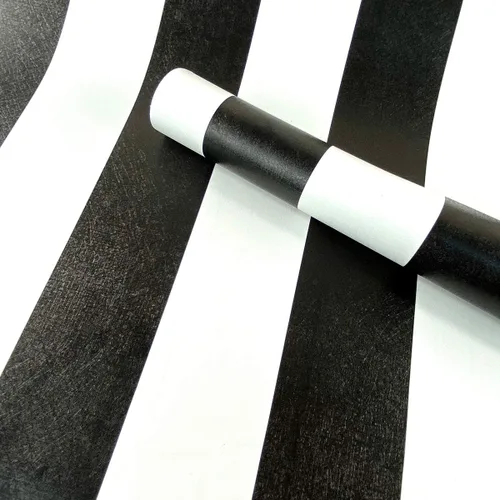 REDODECO Papel tapiz a rayas blancas y negras, despegar para mesa, armario, armario, armario, puerta, armario, vinilo decorativo, 17.7 x 118 pulgadas
