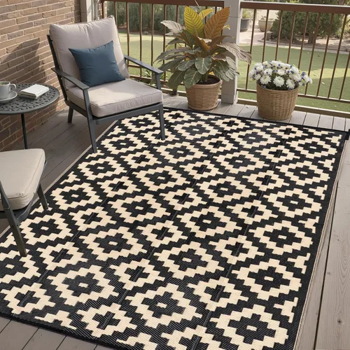 Miniatura 50 de HUGEAR Alfombra para RV Exterior Tapete Impermeable Alfombras para Exteriores 9'x12' para Patios Liquidación Alfombra Exterior Alfombras de Camping