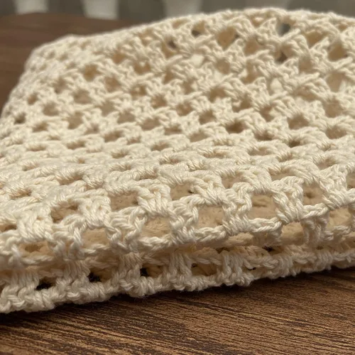 Miniatura 9 de Hsvanyr Mantel pequeño de algodón de ganchillo beige para mesa, protector rectangular para mesita de noche, cómoda para dormitorio, 12 x 17 pulgadas