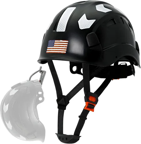 AOLAMEGS Casco de seguridad para construcción – ANSI Z89.1 Tipo Ι Casco de seguridad aprobado por la OSHA con correas para la barbilla, ligeros,
