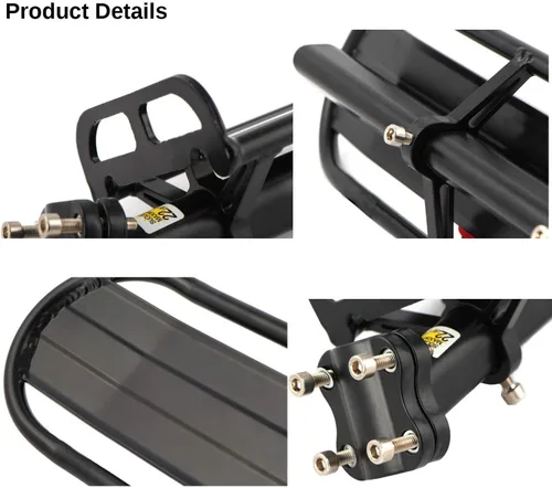Miniatura 3 de ThreeH - Portaequipajes retráctil para bicicleta, aleación de aluminio, fácil de instalar Aleación de aluminio, soporte para bolsa de alforja